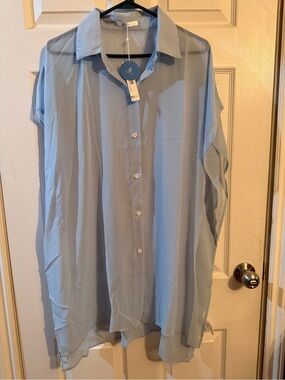 Light Blue Sheer CupShe Swim Coverup.